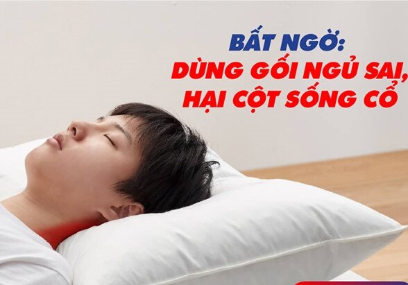 DÙNG GỐI NGỦ SAI CÁCH HẠI CỘT SỐNG CỔ